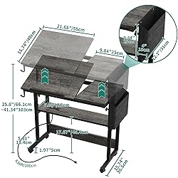 YITAHOME Height Adjustable Table with Charging