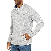Chaps Men's Regular Fit Long Sleeve Midweight Quarter Zip Fleece Pullover Sweater (S-XXL)