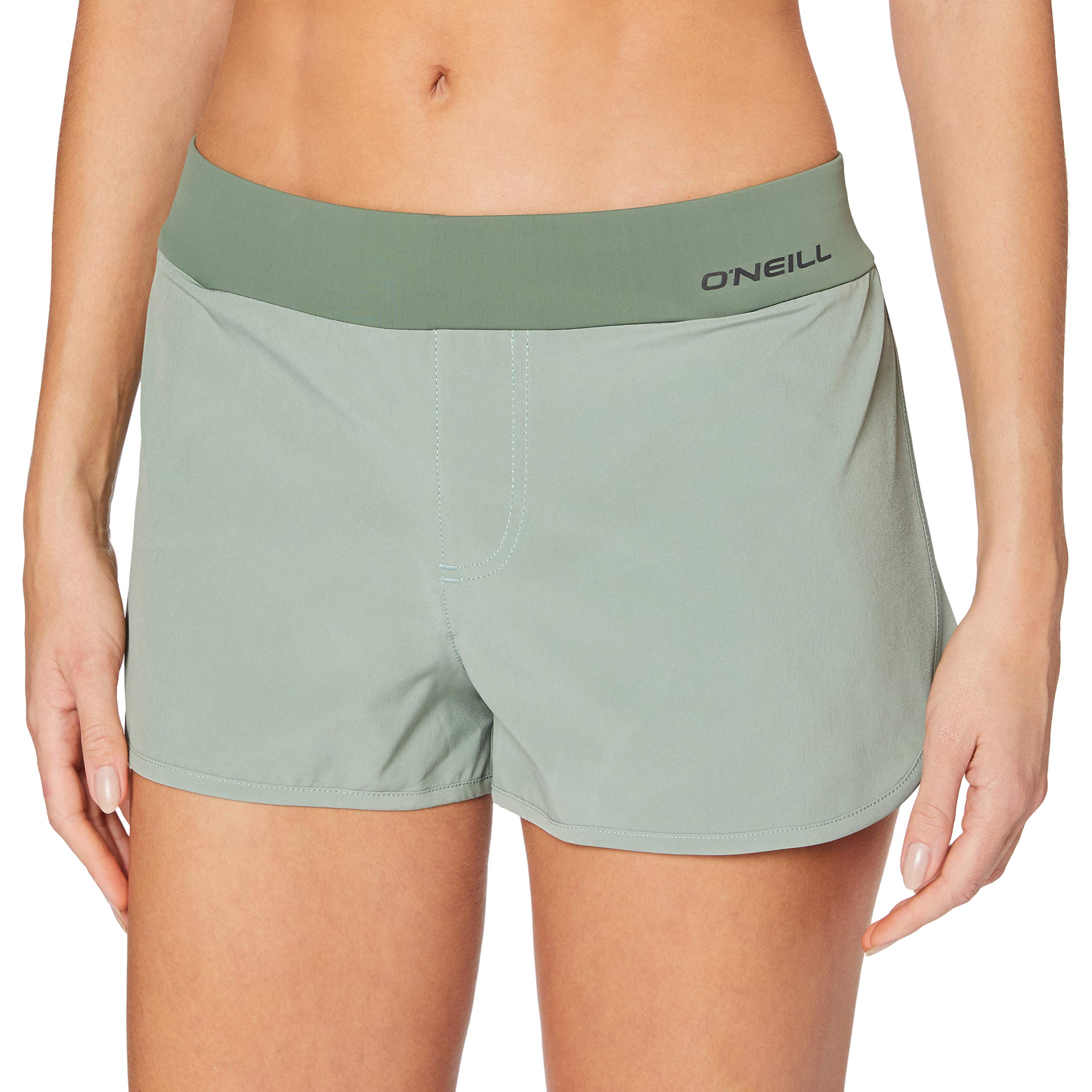 O'Neill Women's PW Essential Swim Shorts, womens, Board shorts, 0A8106, Green, S