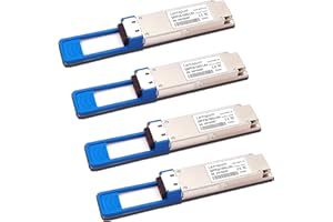 LEMSPUM 4pc 100Gb QSFP28 Singlemode Module 100GBASE-LR4 1310nm 10km DOM Duplex LC SMF Optical Transceiver Compatible with Arista/Brocade/Dell SFP-100G-LR4 ect.