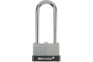 BRINKS 172-42011 Laminated Steel Padlock with 2-1/4" Shackle, 40mm