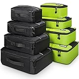 Suitcase Organizer,Mossio 8 Set Travel Cubes for