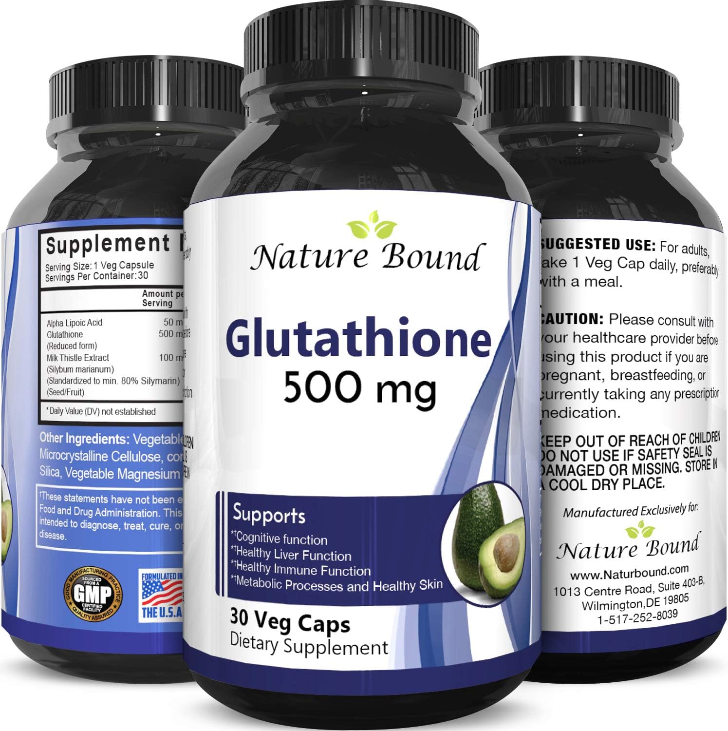 Pure Reduced Glutathione Supplement Whitening Pills #1 Potent Antioxidant Anti-aging Reduce Dark Spots Healthy Detox Powerful Amino Acids for Brain Skin and Immune System Women and Men