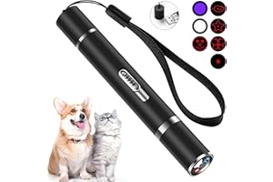 Cowjag Laser Pointer, Cat Laser Toy, Long Range 7 Modes Projection Playpen for Indoor, Dog and Kitten Outdoor Pet Chaser Tease Stick Training Exercise, USB Recharge