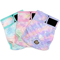 Grecle 3 Pack Female Dog Diapers - Reusable Diapers