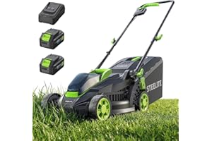 STEELITE 2X20V Electric Lawn Mower 13 Inch, Cordless Lawn Mower with 5-Position Cutting Height Adjustment, Battery Powered La