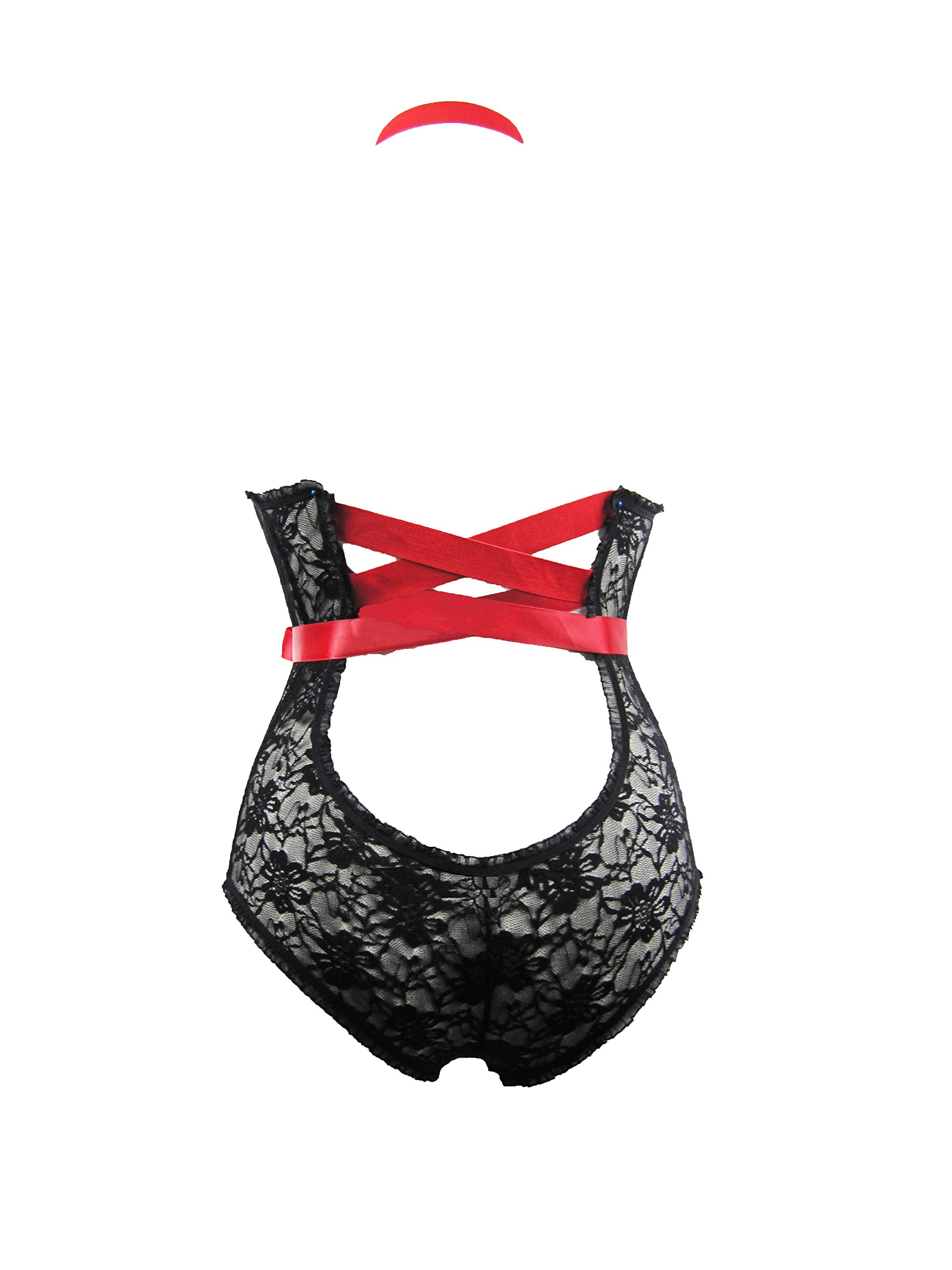 Women Sexy Lace Lingerie Set Cosplay Outfit Sheer Baydoll