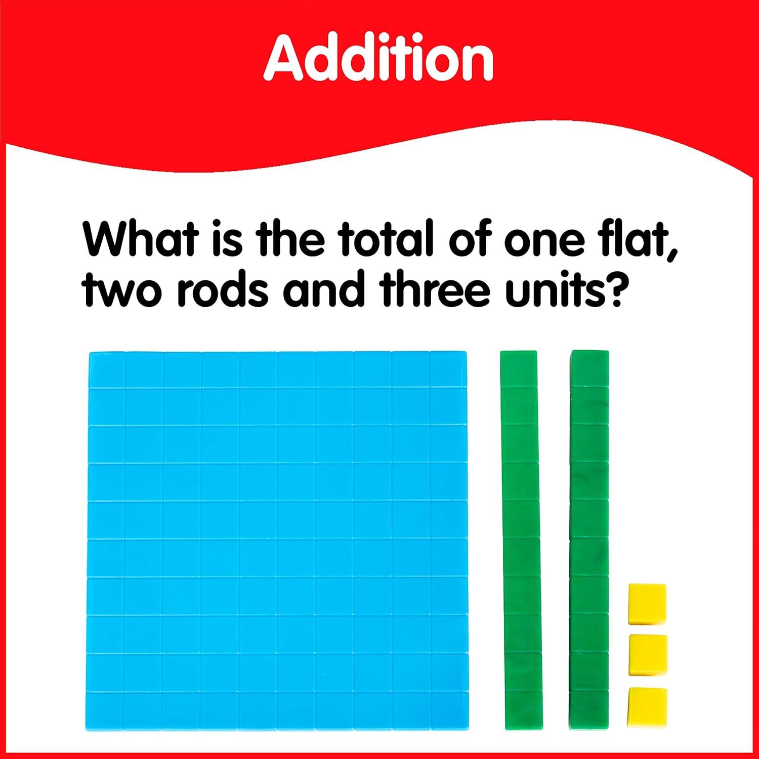Edx Education Four Color Plastic Base Ten Set - in Home Learning Manipulative for Early Math - Set of 121 - Teach Kids Number Concepts, Place Value and Volume: Industrial & Scientific
