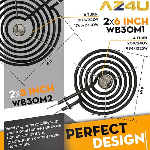 8-Pc Stove Burner & Drip Pan Kit - Compatible With Hotpoint/GE Ranges, Includes WB30M1, WB30M2, WB31M19, WB31M20