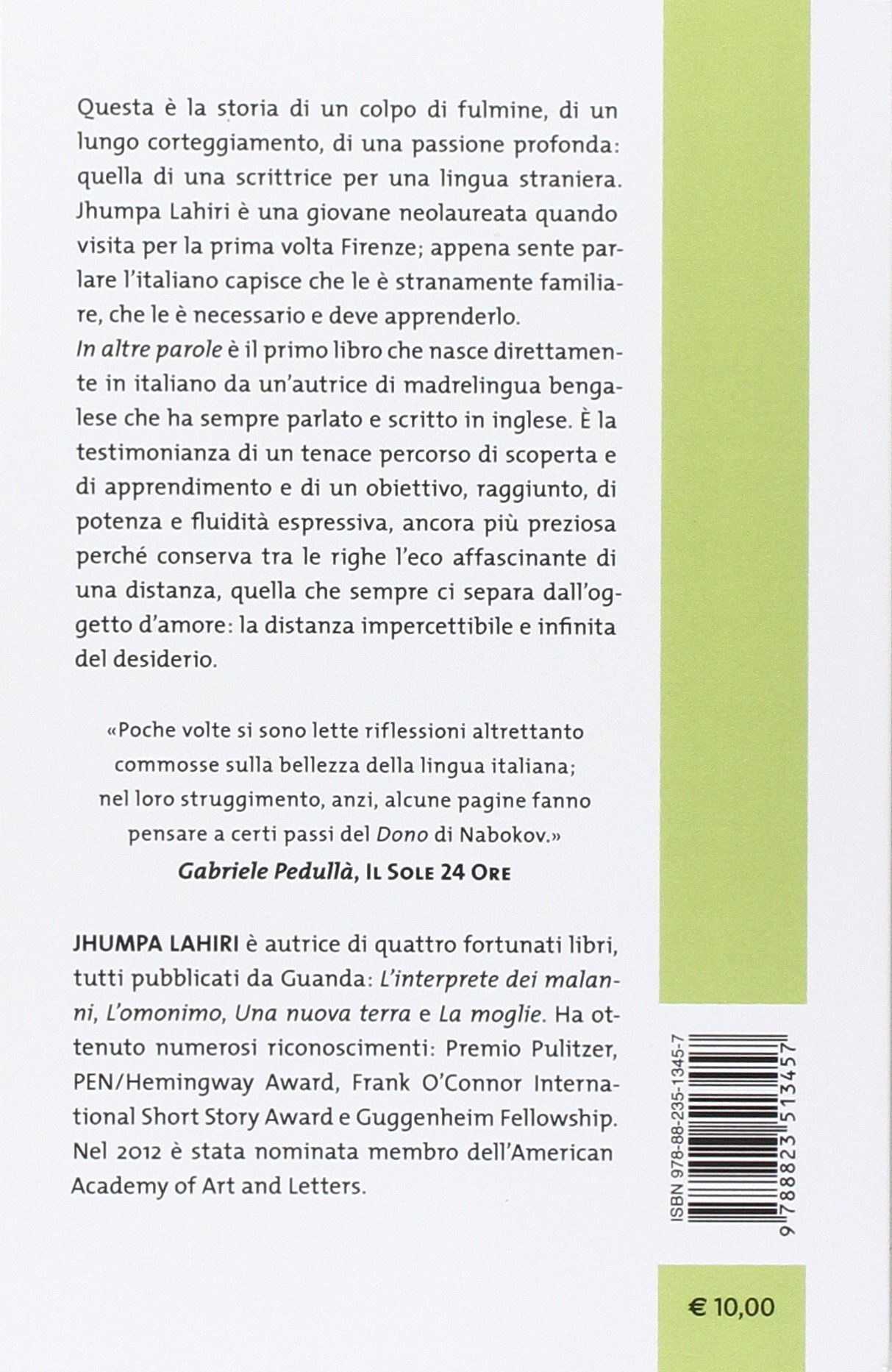 In Altre Parole Italian Edition Lahiri Jhumpa Amazon Com Books