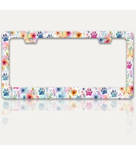 Dog License Plate Frames – 2 Pack, Stainless Steel, 12.2x6.2", Funny Car Decoration - View #4