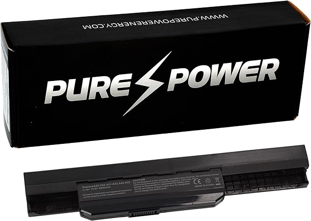 Pure Power Extended Laptop Battery For Asus A43s 10 8v 6600 Mah Black 9 Cells Amazon Co Uk Computers Accessories