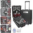 Campfun 899 Piece Tool Set Household Hand Tool Set Basic Tool Set, Complete Tool Box Set House Tool Kit Set, Home Tool Set Rolling Tool Box with Tools, Repair Tool Kit Toolbox Storage Organizer