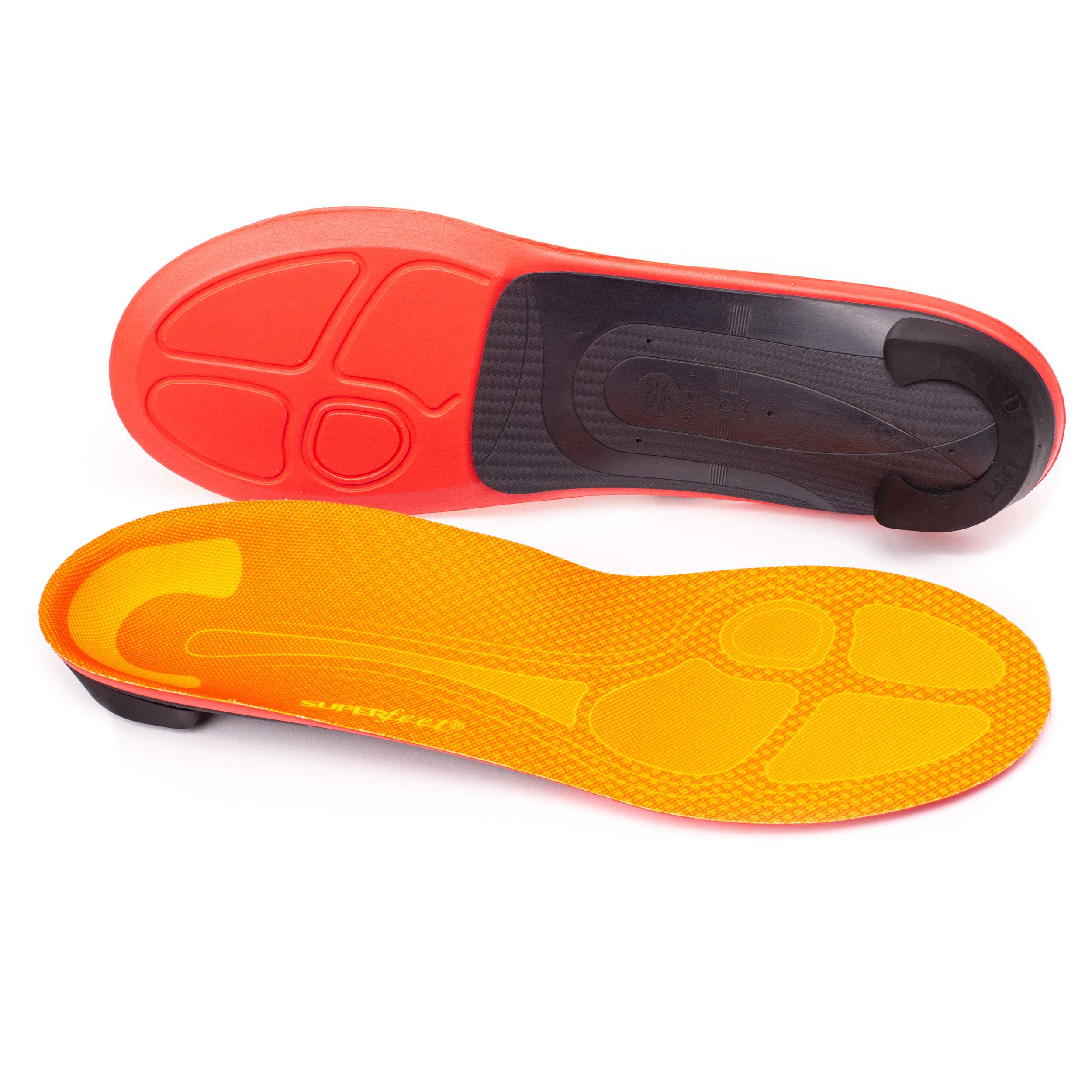 Superfeet ORANGE Insoles, High Arch Support and Forefoot Cushion