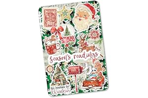 APPALACHIAN ARTISANS Clear Back Cover Insert for Kindle | Bookish Kindle Decor | Christmas Kindle Insert for Clear Case | Booktok Holiday Stickers Case Insert | Book Gifts for Women (Kindle Paperwhite 12th Generation)