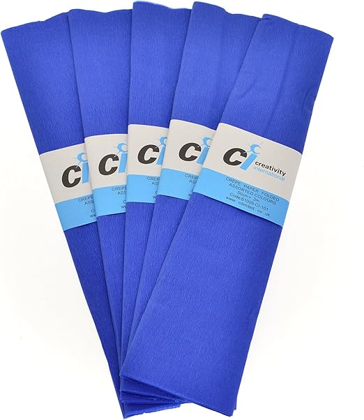 CI 10 Sheets Super Value Crepe Paper, Dark Blue, Each Sheet Measures