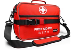 THRIAID 430 Piece First Aid Kit, Well-Organized Premium Waterproof Compact Trauma Medical Kits for Any Emergencies, Ideal for Home, Office, Car, Travel, Outdoor, Camping, Hiking, Boating (Red)