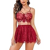 Avidlove Lingerie for Women Lace Babydoll Mesh Nightwear Chemise Nightie