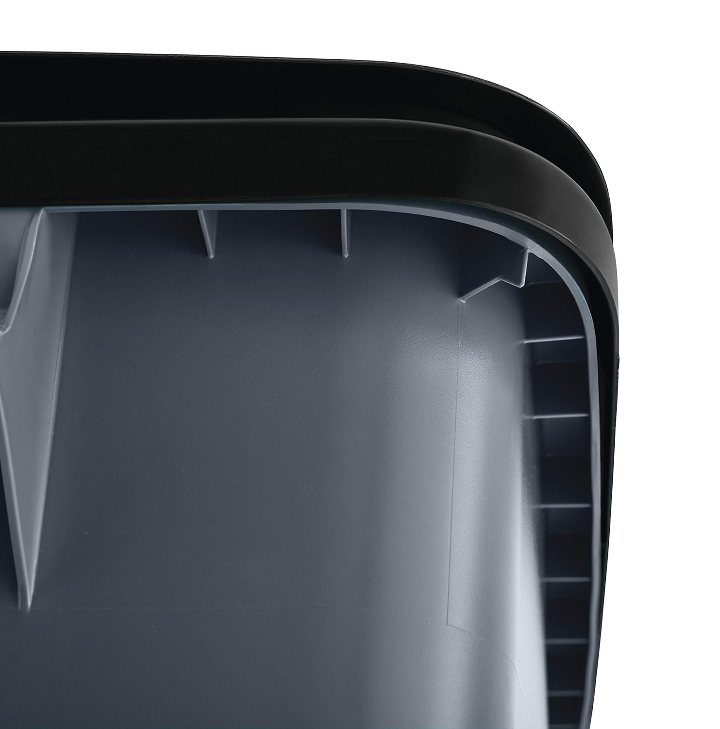 Rubbermaid Commercial Products FG9W2700GRAY Brute Rollout Heavy-Duty Wheeled Trash/Garbage Can, 50-Gallon, Gray: Waste Bins: Industrial & Scientific