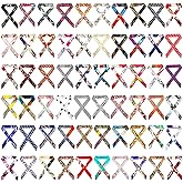 Handepo 60 Pcs Women Handbag Head Scarf for Women Hair Purse Scarf Handle Ribbon Satin Head Neckerchief Silk Headband