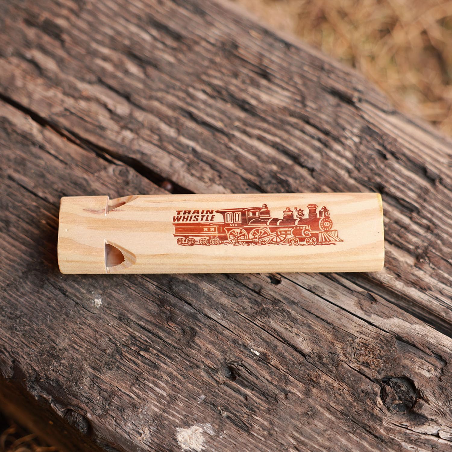 2PCS-Wooden Train Whistle Musical Toy for Kids—4 Tones 7.4