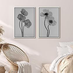 MUDECOR Framed Canvas Print Wall Art Set Monochrome
