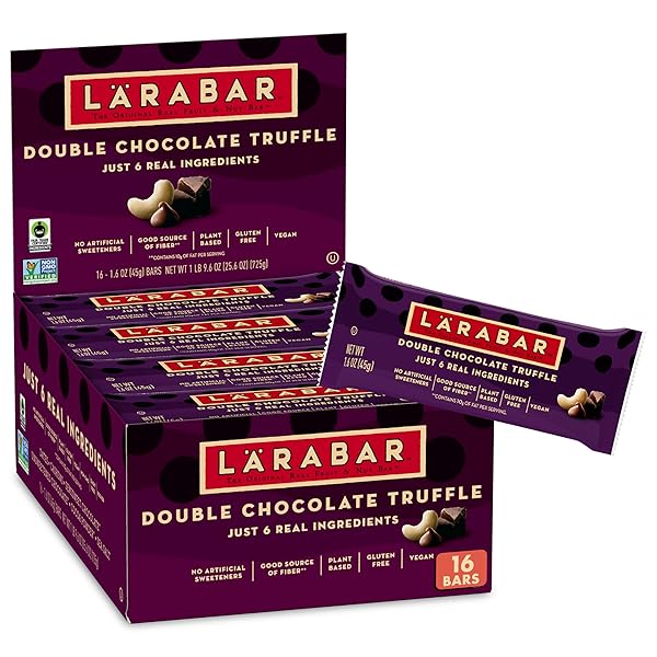 LARABAR DOUBLE CHOCOLATE TRUFFLE, GLUTEN FREE VEGAN FRUIT...