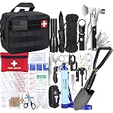 Carlebben Survival Kit Camping kit First Aid Kit Emergency Bugout Bag Gifts for Men Tactical Gear Accessories Molle Attachments Military