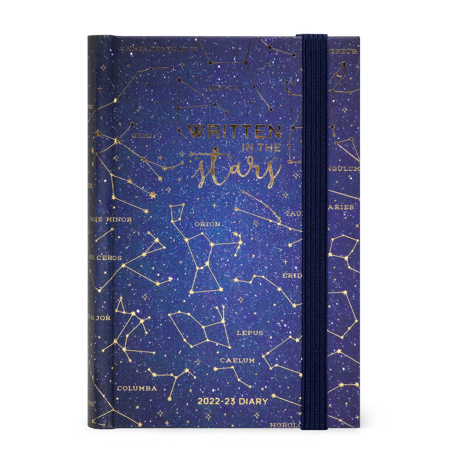 Legami AG2316052 16 Month Weekly Diary Small Notebook 2022/2023 9.5 x 13.5 cm Stars Theme FSC Certified Paper September 2022 to December 2023 White Paper 80 g/m²