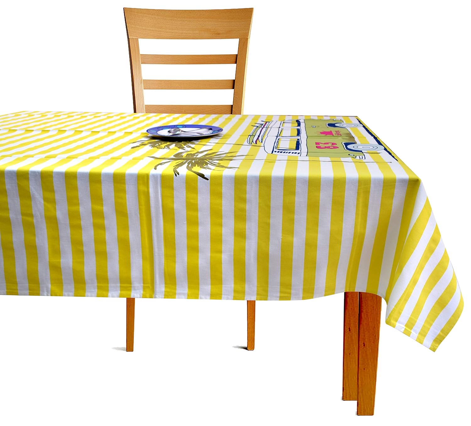 Buy Miyanbazaz Textiles 100 Cotton Printed Dining Table Cover 6 Seater
