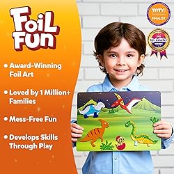 Skillmatics Foil Fun - Dinosaurs, No Mess Art for