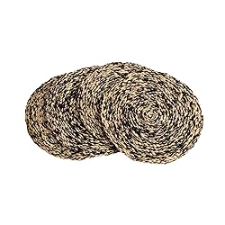 KAZI Essentials Boho Round Woven Placemats – Set