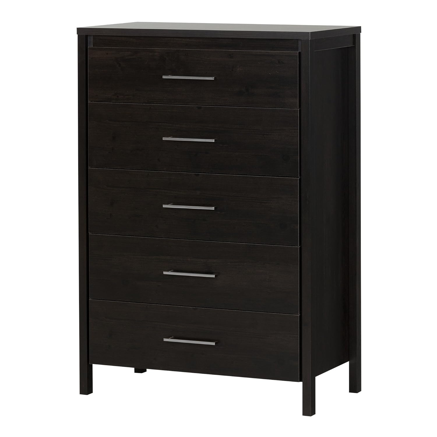 Amazoncom South Shore Gravity Collection 5 Drawer Dresser Ebony