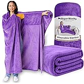 Super Blanky Wearable Blankets for Women, Adult Wearable Blanket Men, Valentine's Day Gifts for Her, Wife Birthday Gift Ideas