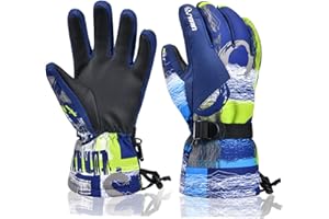 RunRRIn Ski Gloves, Waterproof Snow Gloves -30℉ Winter Gloves for Cold Weather, Warm Snowboarding Gloves - for Men, Women, Kids, Boys and Girls