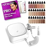 Aeroblend Airbrush Makeup PRO Starter Kit - Professional Cosmetic Airbrush Makeup System - 24 Color
