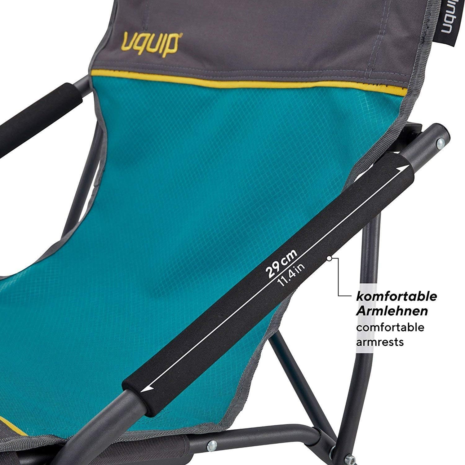 Uquip Sandy Beach Chair Folding Chair Foldable Low 120 kg Blue/Grey, Einheitsgröße - Image 5