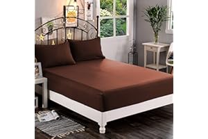 Elegant Comfort Premium Hotel Quality 1-Piece Fitted Sheet, Softest Quality Microfiber - Deep Pocket up to 16 inch, Wrinkle a