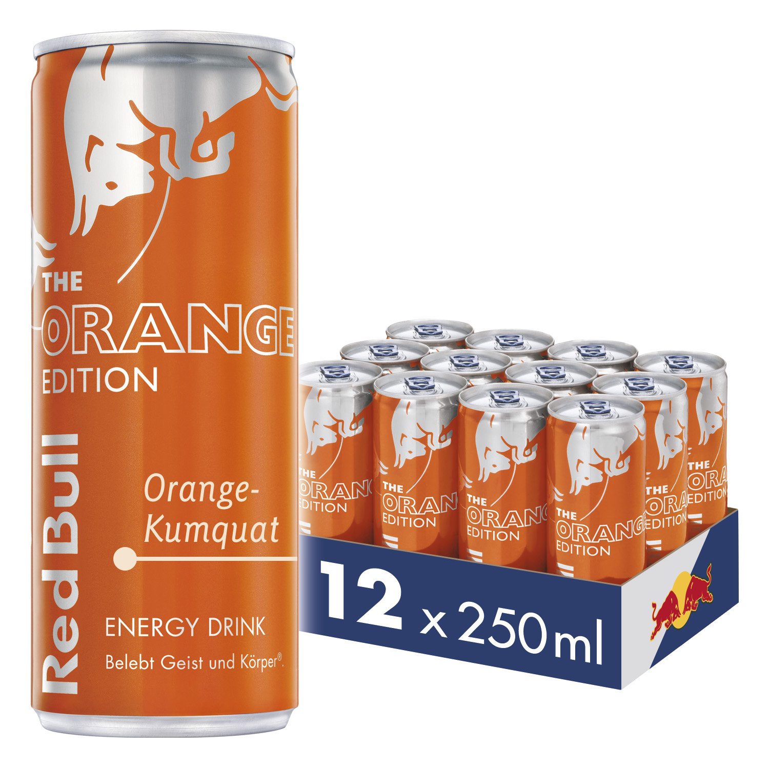 Red Bull Energy Drink OrangeKumquat Dosen Getränke Orange Edition 12er