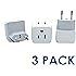 Ceptics USA to Most of Europe Travel Adapter Plug - Type C (3 Pack) - Dual Inputs - Ultra Compact