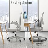 naspaluro Ergonomic Office Chair with 90° Flip-up Armrests Grey 50x50x92 cm view 3