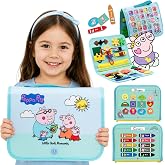 Official Evie Busy Board for Toddlers 3-5 - Montessori Busy Book - Peppa Pig Baby Sister, Sensory Travel Toy for Airplane &amp; Car, Preschool Learning Fine Motor Skills, Birthday Gift for Boys &amp; Girls