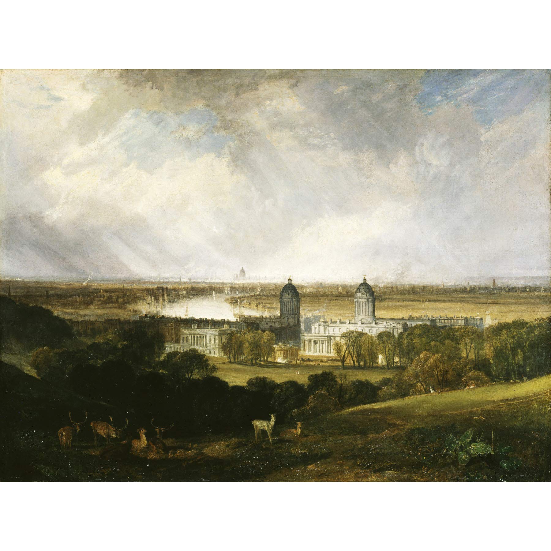 Turner London From Greenwich Park Extra Large Wall Art Print Premium Canvas Mural