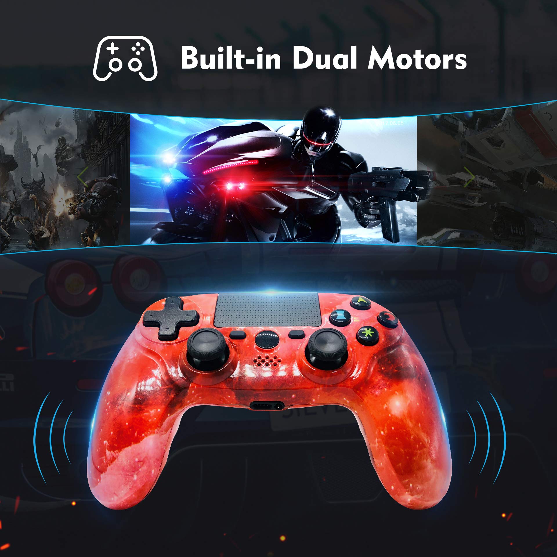 PS4 Controller Wireless Gamepad for Sony Playstation 4 Dual Shock 4 Sixaxis Remote Joystick with TouchPad and LED Bar