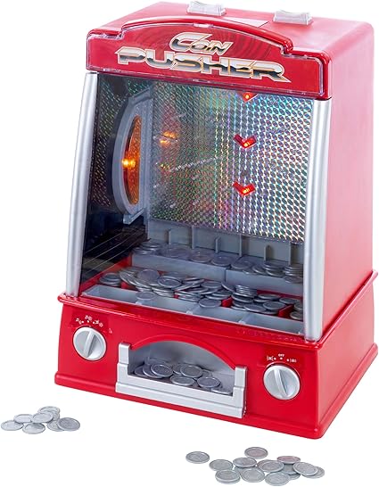 Amazon Com Hey Play Coin Pusher Miniature Arcade Game Replica