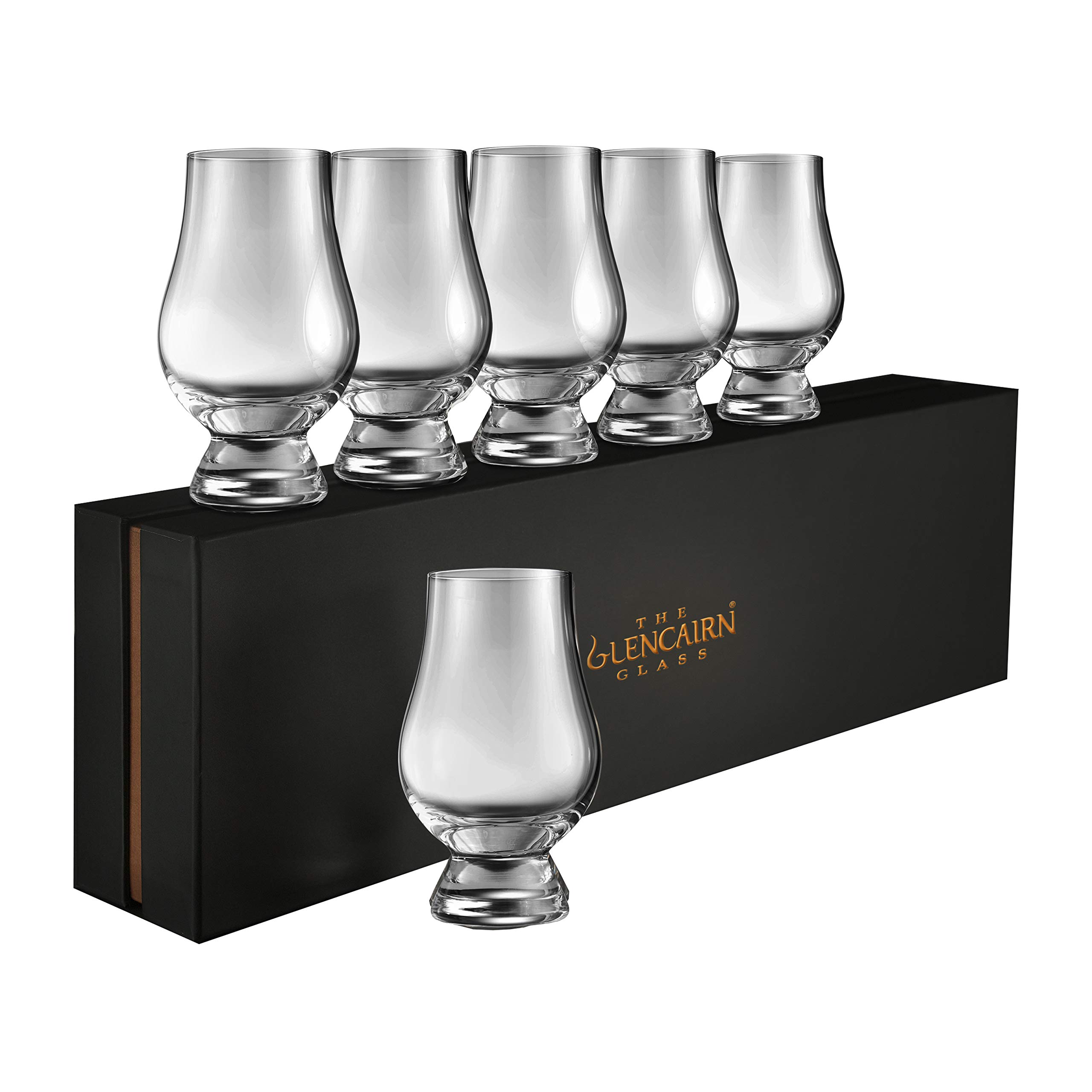 Glencairn Whisky Glasses Set of 6 in Presentation Box – The Official Crystal Glass for Scotch, Bourbon, Single Malt – Whisky Gift Set for Men, Dad, Grandad – 200ml Lead-Free