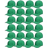 Handepo 24 Pcs Blank Baseball Cap Adjustable Back Strap Plain Blank Camouflage Hat Unisex Baseball Cap for Trucker Men Women