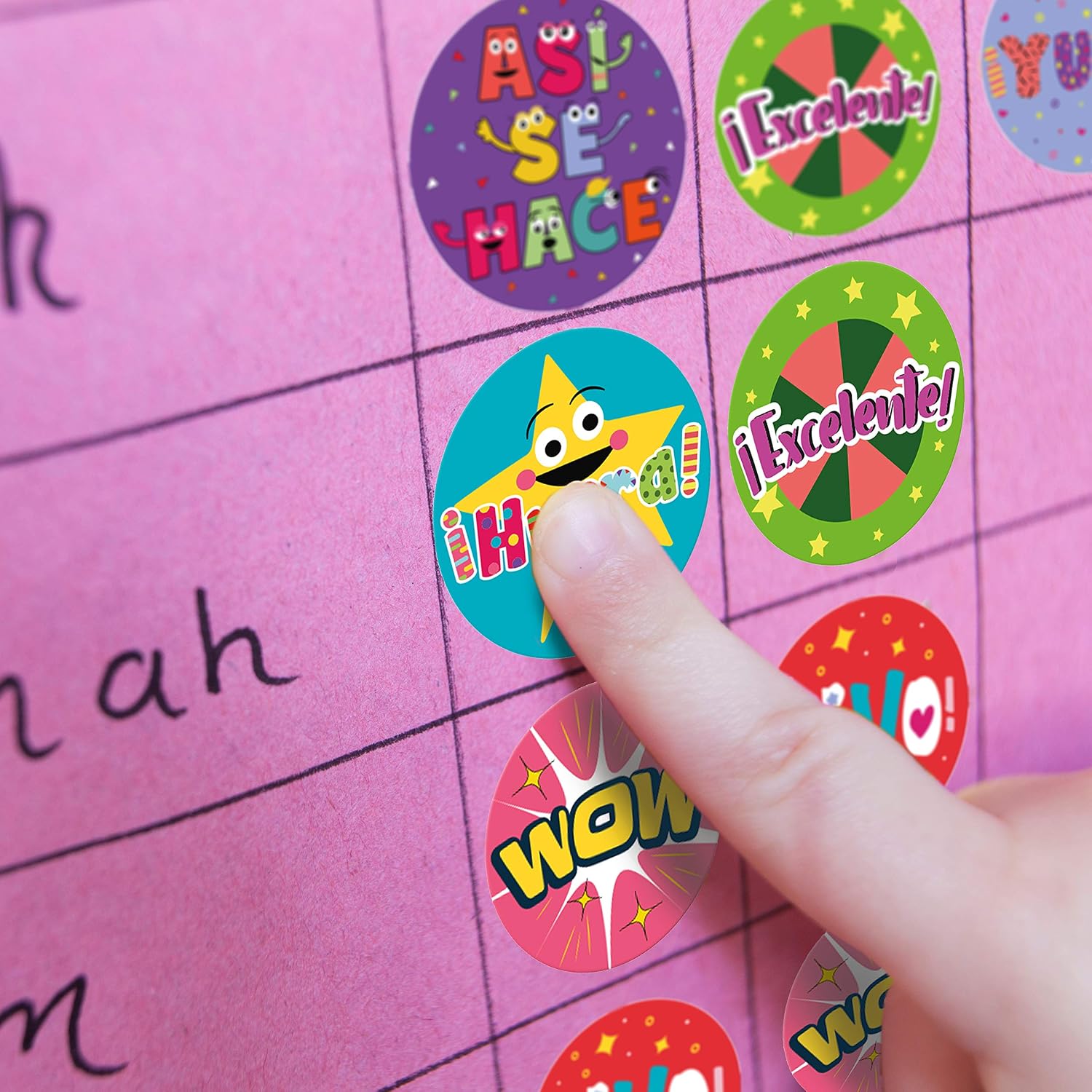 S&O Spanish Stickers for Teachers and Parents! 1008 Pegatinas de Recompensa para Ninos. 9 Assorted Designs - Image 3