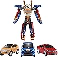 Integration Tobot Youngtoys Car Transforming Collectible Car to Robot Animation Character (Mini Tobot Tritan)