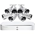 Lorex 4K Security Camera System,8-Channel 2TB NVR with 8 Indoor/Outdoor Wired IP POE Metal Bullet Cameras with Smart Motion Detection Surveillance, Active Deterrence and Color Night Vision